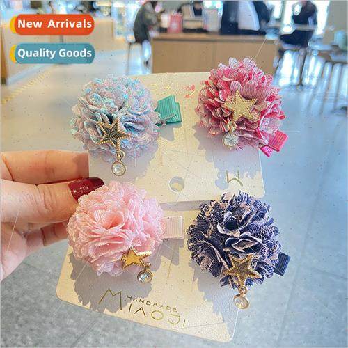 Children hair accessories colorful flowers princess hair cli