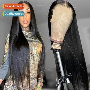 wig female center parted black long mechanism head cover age