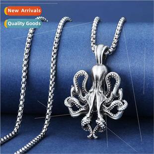 Cthulhu Myth Jewelry Octopus Animal Pendant Tanium Steel Nec