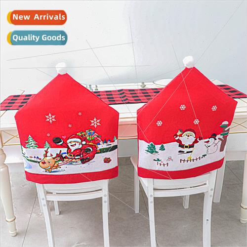 New Christmas chair cover -woven printing cartoon old man sn