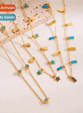 New stainless steel necklace does not lose color cross penda