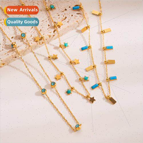 New stainless steel necklace does not lose color cross penda