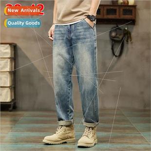 men harem pants Spring loose jeans washed Autumn
