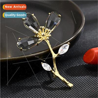 Crystal flower corsage brooch brooch upscale female 2022 new
