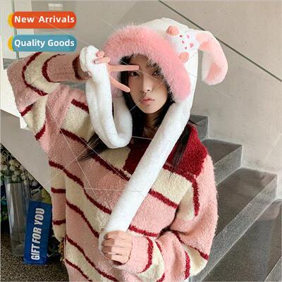 Winter outdoor snow padded thickened warm girls cute embroid