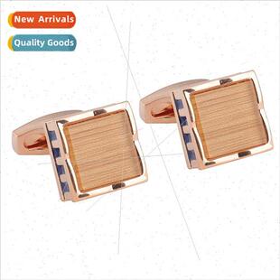 2021 Mens Cufflinks Square Rose Gold Carefully Polished Cuff