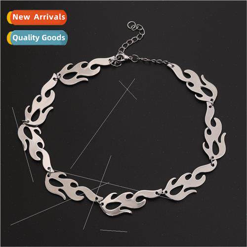 Alloy Jewellery Flame Necklace Whe K Gold Hip Hop Fashion Tr