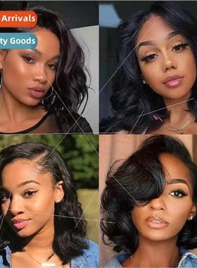 New wig Europe ladies short curly hair Medium wavy short cur