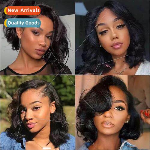 New wig Europe ladies short curly hair Medium wavy short cur