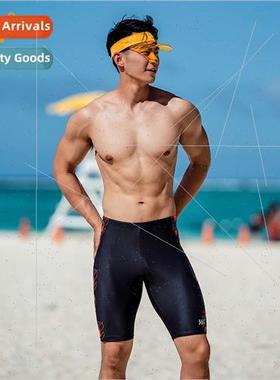 Mens swim trunks fashion professional sports training fness