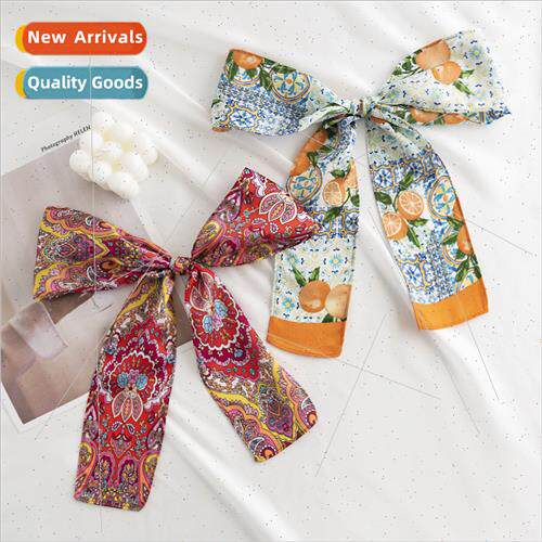 Fashion Commuter Chiffon Scarf 2023 Spring New Women Printed