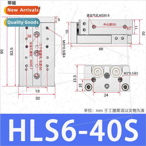 Precision slide cylinder HLS6/8/12/16/20/25X10S-20S*30S/40S/