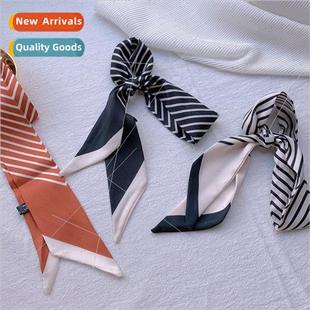 hair temperament bow tie ribbon scarf silk twill