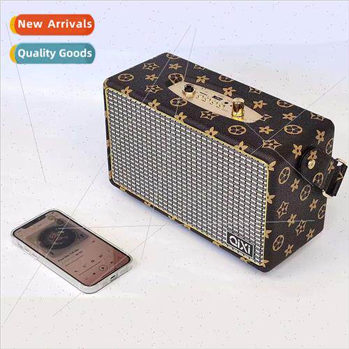 New SK2025 wireless high-power bluetooth audio retro leather