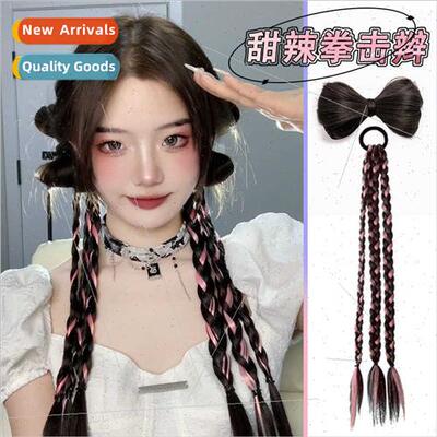 Wig braids female double ponytail picking twist dirty braid