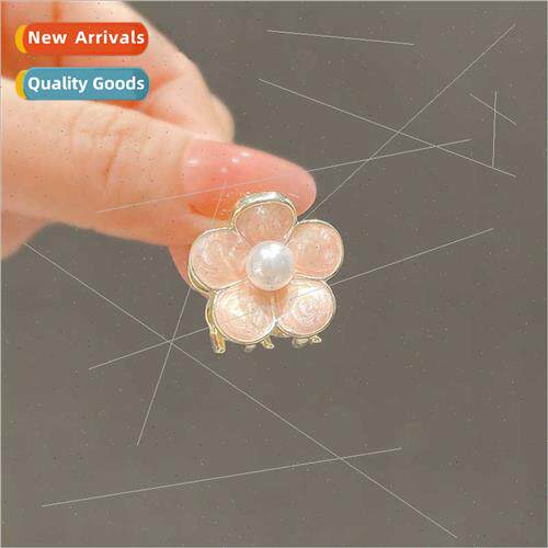 Cream Cherry Blossom Hair Clip Girl Forehead Bangs Hair Grab