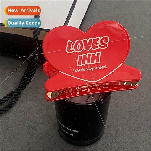 American love dinner car grab clip acetate simple hair clips
