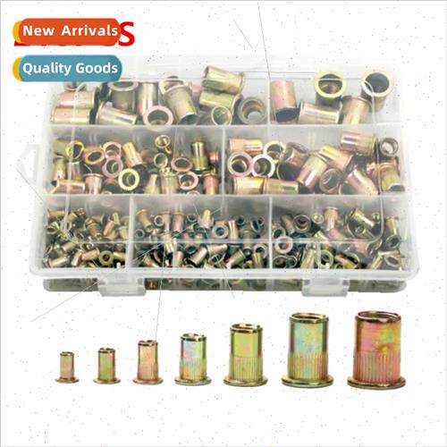 210pcs M3-M10 Rivet Nuts Flat Head Vertical Rivet Nut Color