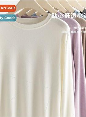 Karamera Korean round neck glutinous gibberish bottoming shi