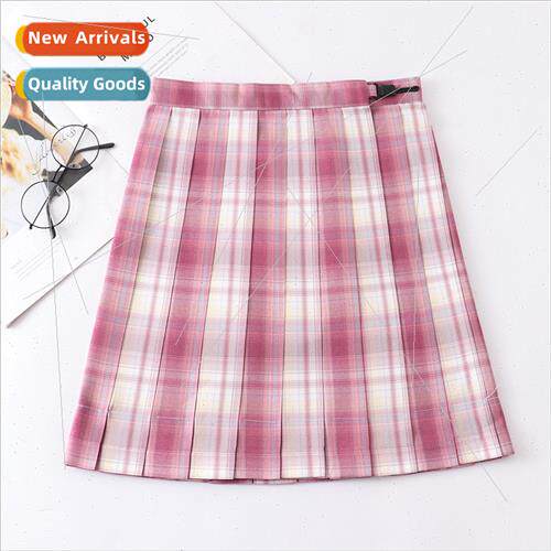 Japan JK Japan Pleated Skirt Folded Skirt Love & God Grid Sk
