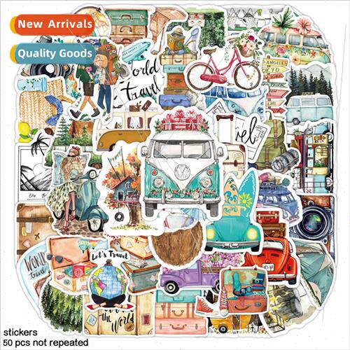 50 outdoor bohemian  graffiti stickers laptop trolley case o
