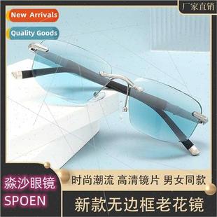 dark green floral presbyopia women metal glasses hig fashion