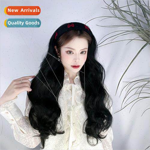 Half head cover hair band wig female one-piece fashion hair