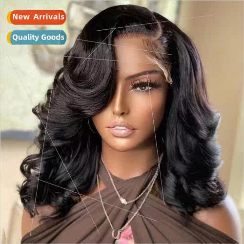 Wigs Europe Women Front Lace Chemical Fiber Head Covers Blac