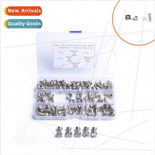 50pcs car marine jam nut cage nut M6+screw M6*20