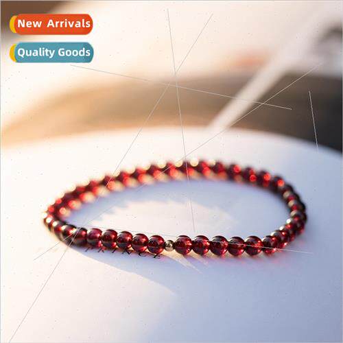 4mm garnet bracelet women small particles natural wine red g