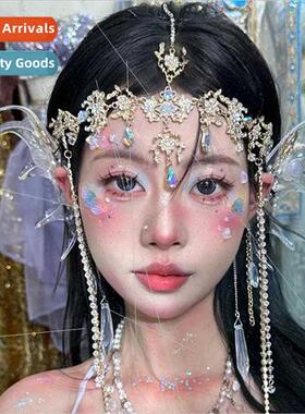 New exotic headdress ancient full diamond alloy tassel ehead