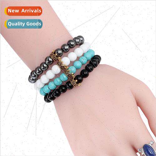 personaly nd bracelet alloy crown beaded bracelet turquoise