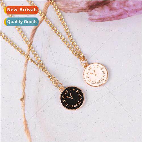 Clock alloy necklace wild students Korean simple girlfriend