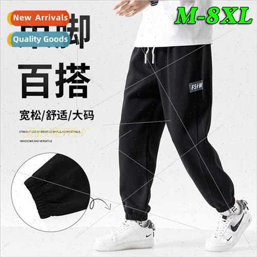 Men Spring Autumn Sports Pants Loose Plus ze Gray Casual Stu