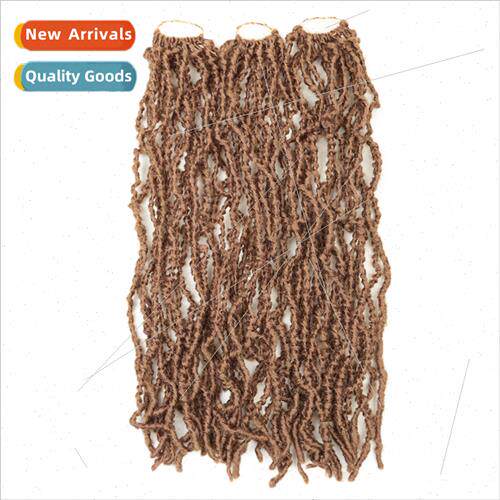 Disssed locs two strands wrapped tube twisted afro wig women