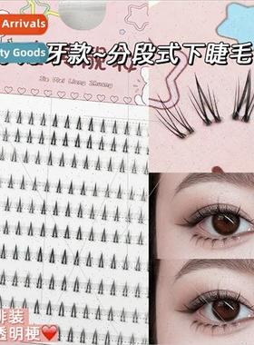 Crescent Moon Lower Eyelashes Clear Natural 10 Rows Fairy Lo