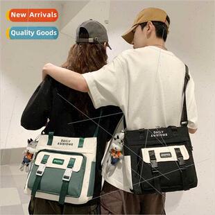 Colorblocking single shoulder diagonal bag new lightweight t