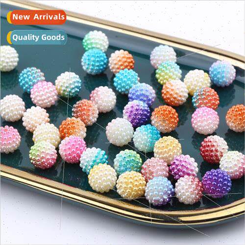 Handmade diy beading materials 12mm two-color prune ball gra