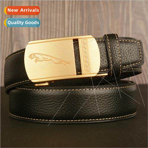 New imation steel leopard buckle men automatic buckle belt f