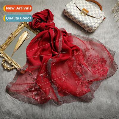 Spring and summer silk silk scarf female thin silk sarong 适
