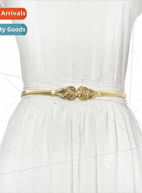 Korea mple Fashion Ladies Metal Spring Waist Chain Female Fr