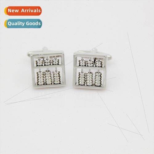 lver Abacus Toggle Bead Shape Metal French Shirt Cufflinks C