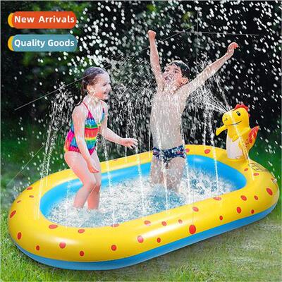 New inflatable dinosaur fountain shark spray pool children o