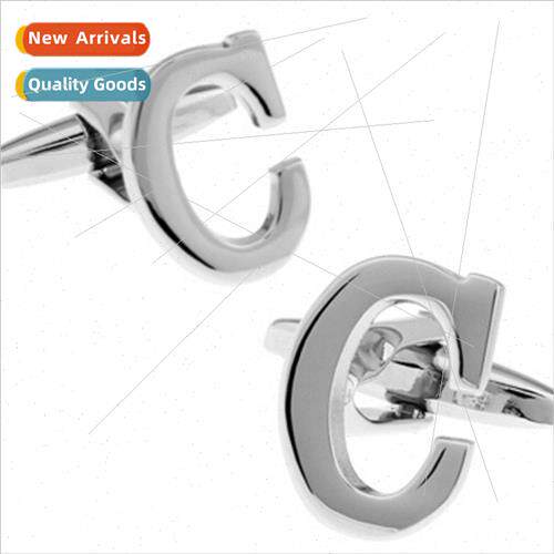 C English letter cufflinks cufflinks men French buttons cuff