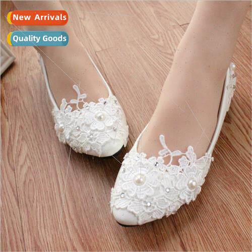Flat Large ze Women Shoes Whe Wedding Shoes Bridal Bridesmai