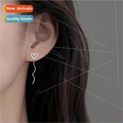 Korea fashion long hollowed out heart-shaped love wave ear w