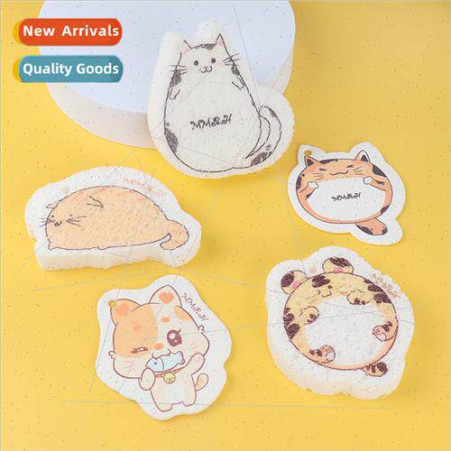 Cartoon compressed wipes wood pulp sponge wipe pots pans God