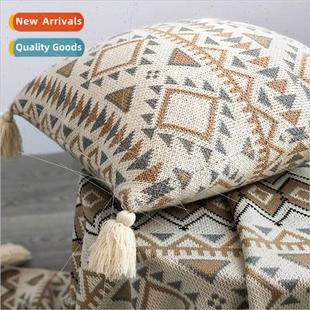 ins Scandinavian fishbone pattern pillow sofa cushion Morocc