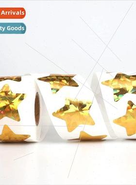 500 stickers/roll 1-1.5 inches laser star closure decorative