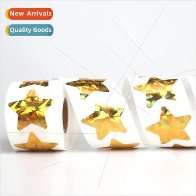 500 stickers/roll 1-1.5 inches laser star closure decorative